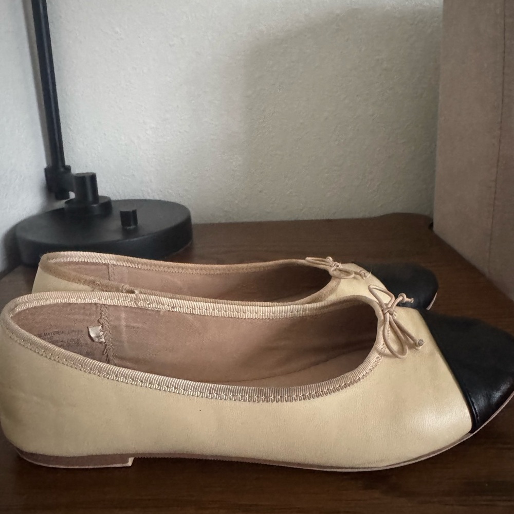 A New Day Cream and Black Women's Ballet Flats